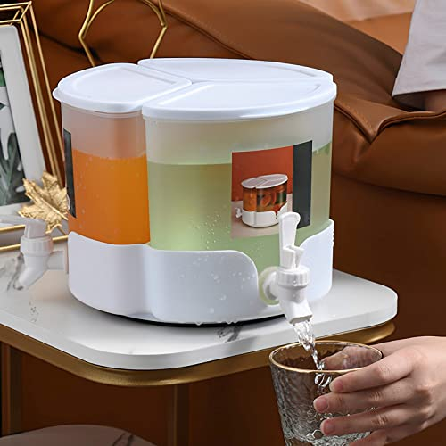 5.2L Juice Dispenser with Tap Fridge Beverage Dispenser 360° Rotatable Water Dispenser Fridge Juce for Party Juice Iced Tea Cold Brew