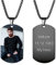 AOTXOXTOA Edelstahl Halskette Hundemarke Anhänger mit Verstellbarer Kette Schlüsselanhänger Schalldämpfer Personalisierte Fotogravur Bild für Männer Frauen Memorial Image Schmuck Geschenk