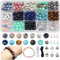 BLAESIFF 8mm Natürliche Edelstein Perlen, 13 Farben Runde Edelstein Perlen für Halsketten, Ohrringen, Schmuckherstellung Armbänder Selber Machen Perlen für Armbänder, Perlen zum Auffädeln