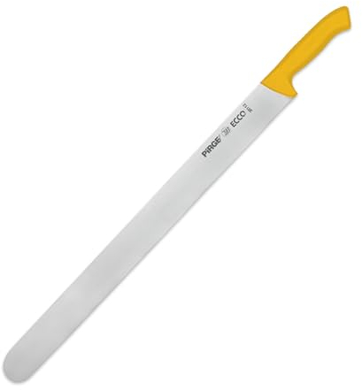 Pirge Ecco Dönermesser 55 cm Gelb - Aufschnittmesser - Schärfstes Döner Langmesser - Schneidemesser - Fleischmesser - BBQ Messer - Edelstahl Profi Küchenmesser - Ergonomisches Griffdesign