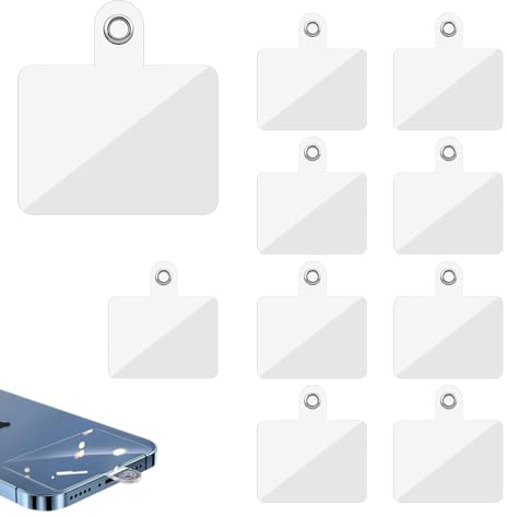 XINTANGXIA 10 Pezzi Toppa per Cordino Cellulare Trasparenti Tracolla Patch | per Telefono Patch Pad per Cordino per Maggior Parte Degli Smartphone