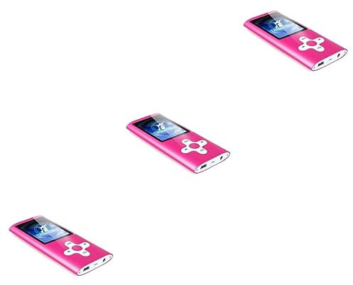 OSALADI 3pezzi Lettore Compatto Musica e Video Player Con Schermo Da Portatile e Leggero Ore Di Riproduzione Rosa