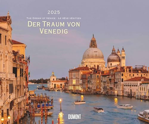 DUMONT - Der Traum von Venedig 2025 Wandkalender, 60x50cm, Kalender mit eindrucksvollen Aufnahmen der Stadt im Wasser