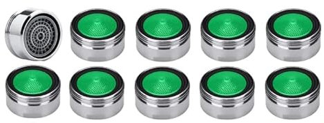 Saraoriginalshop Set 10 Pz Rompigetto Aeratore Filtro Anticalcare Rubinetto Lavandino Cucina Bagno in Ottone Cromato e Filto in Plastica Abs Completi di Guarnizioni