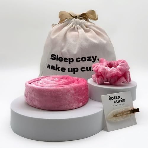 Locken ohne Hitze Lotta Curls, rutschfest, bequem, Samtstoff, fair in Europa produziert (Blush)