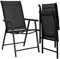 SPRINGOS Gartenstuhl klappbar wetterfest 1 Stück Balkonstuhl aus Metall mit Textilene Armlehnen verstellbar klappstuhl Outdoor balkonmöbel gartenstühle Set für terrasse balkonset
