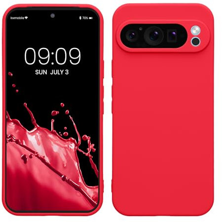 kwmobile Custodia Compatibile con Google Pixel 9 Pro XL Cover - Back Case per Smartphone in Silicone TPU - Protezione Gommata - rosa shocking