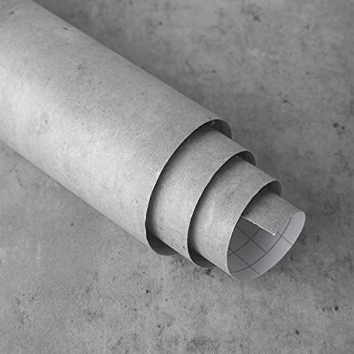 Magielif Kleberfolie Möbel Grau 122x500cm Betonoptik Selbstklebende Tapete Hellgrau Möbelfolie Matt Vinyl Wasserdicht 3d Effekt Betonzement Tapete für Küche Schlafzimmer Badezimmer Fensterbank Schrank