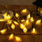 AUAUY Halloween Deko, Halloween Lichterkette Batterie 3 Meter 20 LED Weiße Geister Lichterkette für Außen Innen Halloween Garden Deko