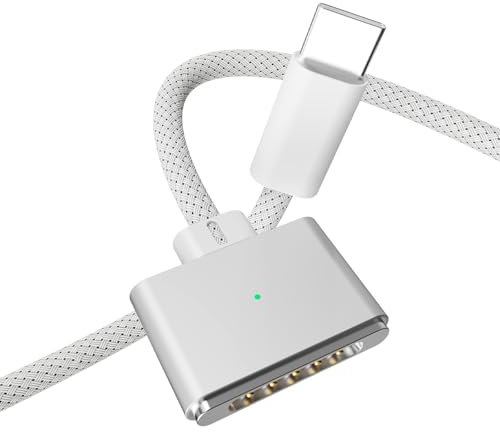 LONNIELONLI Câble USB-C vers 3 magnétiques de 140 W, compatible avec MacBook Pro (14/16, 2023/2021)