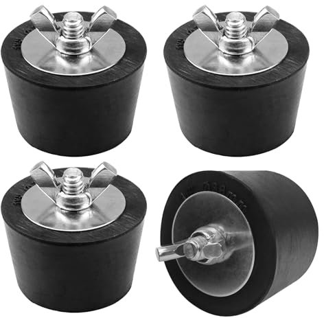 Winterstopfen Pool,4 Stück Pool Einlaufdüse Gummistopfen 38mm,Winterstopfen für Pool Einlaufdüsen,Pool Winterstopfen mit Edelstahl-Flügelmutter,für Schwimmbecken Abflussrohrleitungen