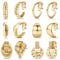 Diamday 6 Paare Ohrclips Clip Ohrringe Damen 18K Gold/Silver Clip Ohrringe Set Hypoallergen Tropfen Chunky Statement Geometrische Twist Runde Ohrringe Clips Kein Piercing Gefälschte Ohrringe