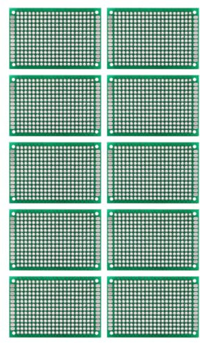 Sarini 4 x 6 cm doppelseitiges Löten, universelle Leiterplatte, Prototyping-Steckplatine, Nahtlose Prototypenplatine zum Löten von DIY-Elektronik und zur Entwicklung benutzerdefinierter Schaltungen