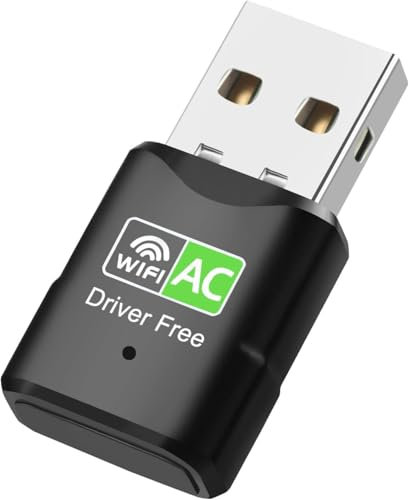 USB WLAN Stick, AC600Mbit/s USB WLAN Adapter DualBand (433Mbps 5GHz/150Mbps 2,4GHz) mit Eingebautem Treiber, USB WiFi Adapter