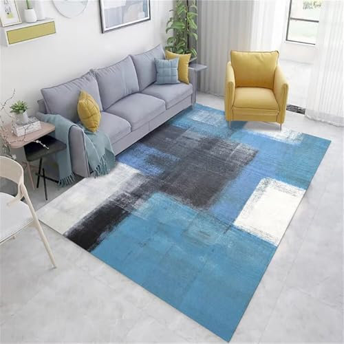 Rugs Living Room Large Gray blue color scheme Sofa area Corridor cushion Soundproofing Living Room Rug blue Indoor carpet Room Carpet 300X400CM