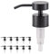 Koffs Design Seifenspender Ersatzpumpe - Edelstahl Pumpkopf für 28mm Gewinde - Pumpe als Aufsatz für Pumpspender - Für Seife, Spülmittel, Shampoo - 10 Stück