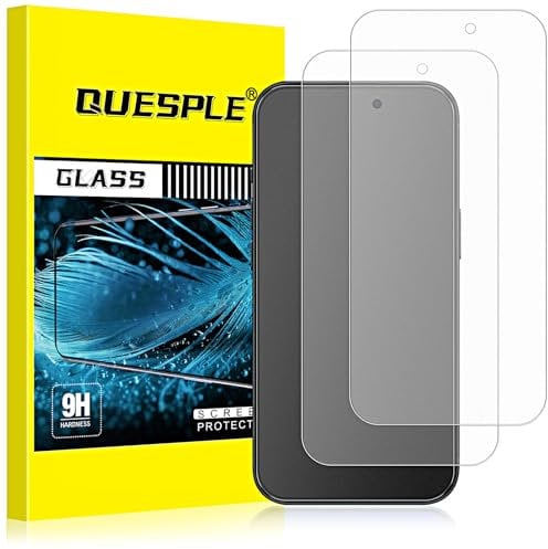 QUESPLE 2 Pack Matte Screen Protector for iPhone 16 Pro 6.3 inch, Anti-Fingerprint, Anti-Glare Matte Tempered Glass Film, [Bubble Free][Case Friendly]