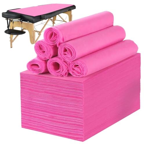 OJTOJT Einwegauflagen für Massageliege und Kosmetikbett, hygienisch für Spa | Einweg Auflage für Massageliegen, Hotel Einmal Bettwäsche für Schönheitssalon, SPA, Massage, Hotels, 80x180cm; Rosa