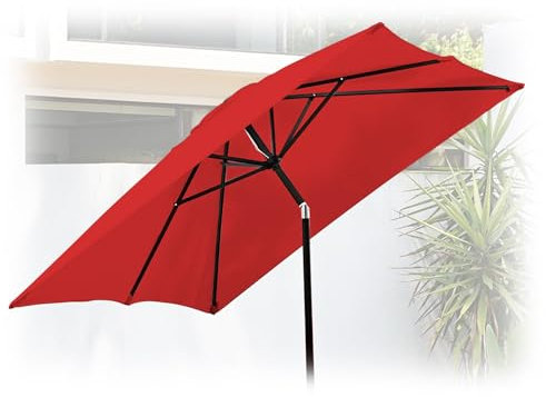 ESOYAWE Auvent De Remplacement pour Parasol Rectangulaire 3×2m, 6 Baleines Housse De Rechangepour Parasol De Jardin Terrasse Plage, Imperméable UPF30+ Dessus De Parapluie De Remplacement