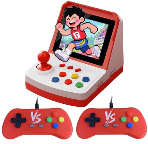 Colourbing - Console di gioco palmare A6 retrò, supporta oltre 1000 giochi classici, schermo da 3,2 pollici, stile mini TV, supporta il collegamento di TV e due giocatori, regalo per ragazzi e ragazze