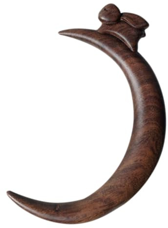 DECOMELODY Bâtonnets à Cheveux Lunaires en Bois Créatif Taille Moyenne Accessoire Coiffure pour Femmes Cheveux Longs Usage Quotidien Style Chinois