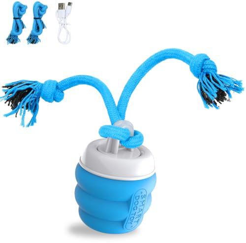 PUHOHUN Juguete Interactivo para Perros – Bola Automática Inteligente para Perros Pequeños, Mantiene a los Perros Estimulados Mentalmente y Entretenidos, Modo de Juego Autónomo (Azul)