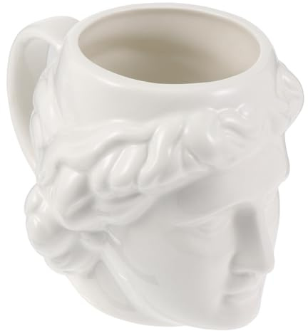 UKCOCO 1pezzi Tazza da Bere in Ceramica con Statua del David Romano Bicchiere con Disegno Artistico per Caffè Latte o Acqua Design Stilizzato e Facile da Pulire