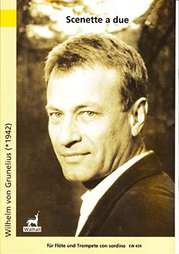 Scenette a due für Flöte und Trompete con sordino. Für Heidrun Laukemann und Wolfgang Bauer zum 20. Juni 1996 (Partitur und Stimmen)