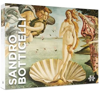 Pomegranate 1000-Piece Puzzle for Adults, Birth of Venus, Sandro Botticelli | Matte finish, snug fit, 29x20 jigsaw puzzle, famous painting, art history, Renaissance, no-AI art