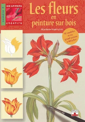 Les fleurs en peinture sur bois