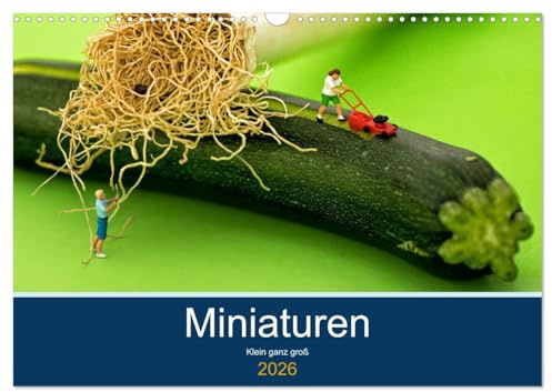Miniaturen - Klein ganz groß (Wandkalender 2026 DIN A3 quer), CALVENDO Monatskalender: Modellfiguren im Maßstab 1:87 fotografisch in Szene gesetzt (CALVENDO Spass)