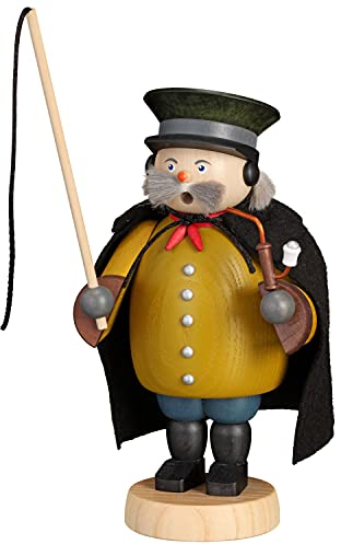 Seiffener Volkskunst | Räuchermännchen Erzgebirge | Gemütliche Typen 19 cm | Räucherfigur | Erzgebirgische Volkskunst | 12672 | Kutscher