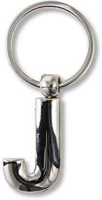 IF Metal Letter Keyring Personalised Alphabet Letters - Silver - J Porte-clés 7 Centimeters Argenté (Silver)