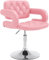 CLP Lounger Dublin Kunstleder-Bezug I Polsterstuhl Höhenverstellbar Und Drehbar, Farbe:pink