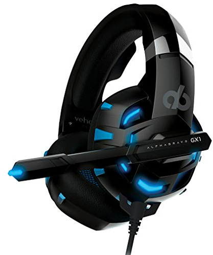 Veho Alpha Bravo GX-1 Casque de Jeu Multi-Plateformes Compatible avec PC/Mac/Ordinateurs Portables, Playstation, Xbox et Nintendo Switch Microphone antibruit VAB-001-GX-1