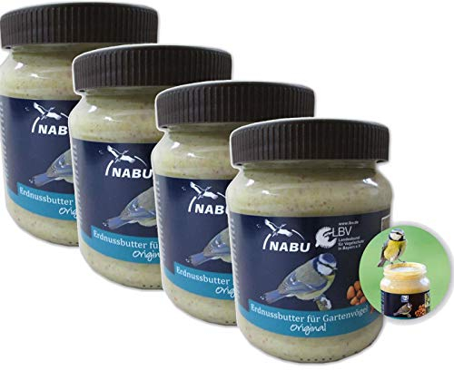 CJ Wildlife Wild-Vogelfutter Erdnussbutter Original, Sparpaket 4 x 330 g
