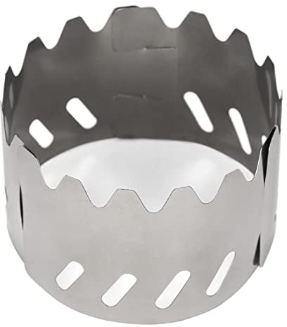 Lixada Alcohol Stove Windscreen Titanium 2-in-1 Ultralight Stove Rack Wind Screen for Camping Hiking Backpacking