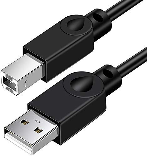 10m USB Printer Cable, USB 2.0 A-Male to B-Male Cable USB Type B Lead Scanner Cord for Printers like Canon, Epson, HP DeskJet/Envy, Lexmark, Dell, DAC, Samsung & Other USB B devices, etc (10 Meters)