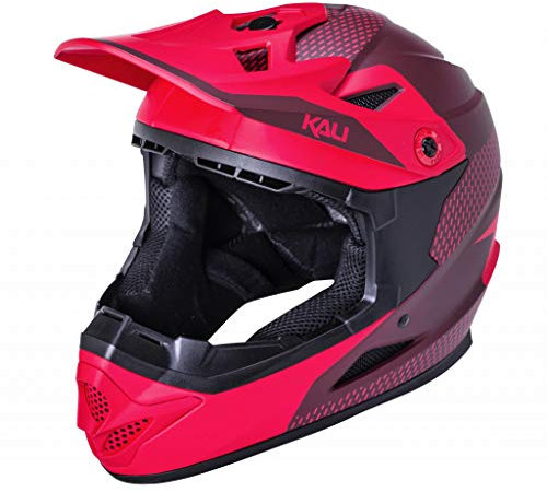 Kali Protectives Zoka Dash Adult Full face Mountain Bike Helmet for MTB, BMX, Downhill and Cycling - Mat Red/Burgundy L