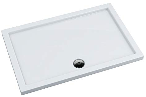 Sellon24® Duschtasse Duschwanne extraflache Acryl-Duschtasse zum direkten Aufkleben Aufbauhöhe 5cm (80x110x5)