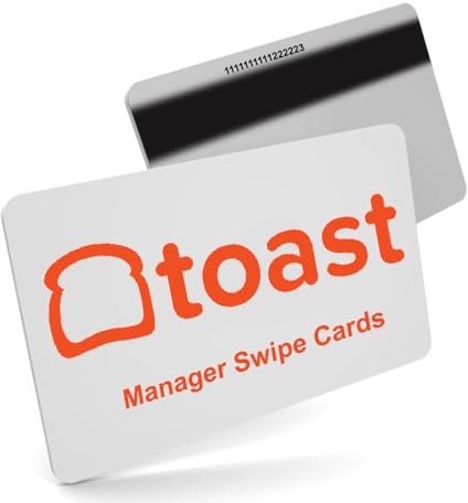 25 Toast POS Manager Swipe Cards + 1 Credit Card Reader Cleaning Cards.