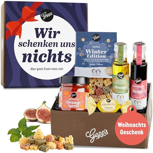 Gepp’s Feinkost Wir Schenken Uns Nichts Geschenkbox I Lustiges Geschenk für Frauen und Männer I Geschenkebox mit köstlichen Delikatessen I Witziges Geschenkset