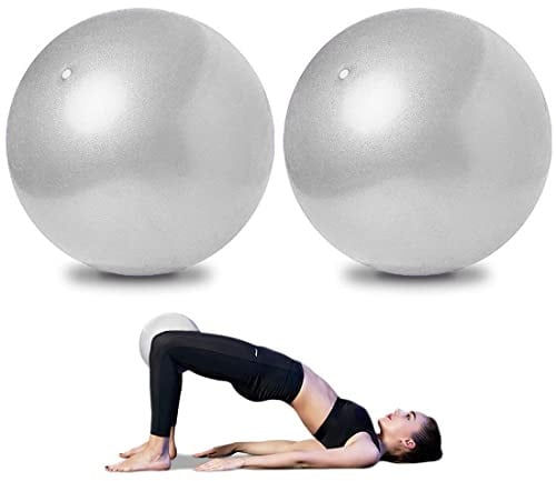 AOAVE 2er-Pack Pilates-Bälle, Yoga Barre-Bälle Mini-Übungsbälle, 22-25 cm Kleine Biegerbälle für Pilates, Yoga, Rumpftraining und Physiotherapie, Verbessert das Gleichgewicht