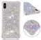KBIKO-zxl Kompatibel mit iPhone XS Max Hülle, [Silver Back] Mädchen Glitzern Handyhülle Hülle mit Ringständer, Cover Silikon Flüssigkeit Clear Schutzhülle für iPhone XS Max 6.5.Silver1 YBL