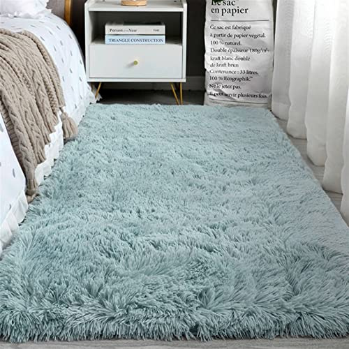 Heavyoff Shaggy Teppich Hochflor Langflor Teppiche Rutschfester Bodenteppichmatte Kindermatte für Wohnzimmer Blau 1, 160x230cm