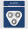 Sweetlf Rasierer Pack mit 3 drehbaren Rasiererköpfen für SweetLF ZS605, SWS7105 Blaue und schwarze Elektrorasierer für Männer (Silber-203D-6A)
