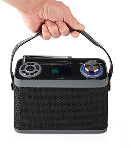 NEDIS DAB+ Radio | Tisch Ausführumg | DAB+ / FM | 2.4'' | Farbbildschirm | Batteriebetrieben/Netzstromversorgung | Digital | 24 W | Bluetooth