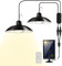2 Lampade a Sospensione Solari da Esterno con Pannello Solare. Luci 30LED impermeabili IP44 con Telecomando e Cavo da 3 m. Illuminazione Calda 3500K per Giardino, Terrazzo, Patio, Garage.