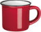noTrash2003 Juego de 4 tazas de espresso en estilo retro vintage de cerámica con 60 ml de aspecto nostálgico (rojo (4))