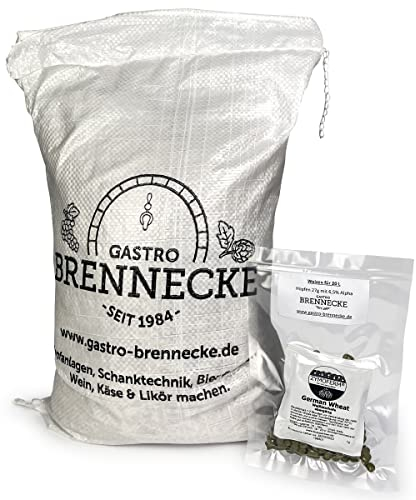 Malzmischung Weizen mit Hopfen und Bierhefe geschrotet oder ungeschrotet (10 Liter, geschrotet)